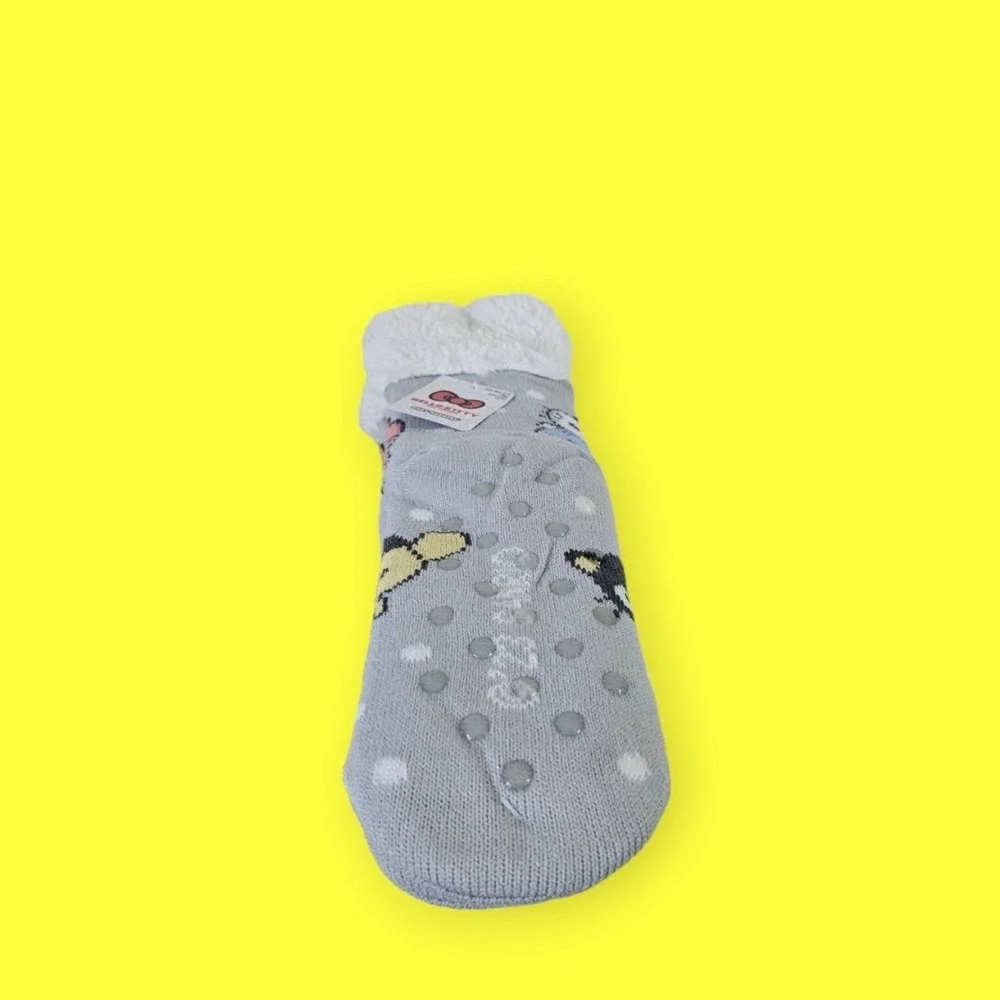 New Hello Kitty & Friends Cozy Sherpa Slipper Socks Gripper‎ Bottom Size 4-10